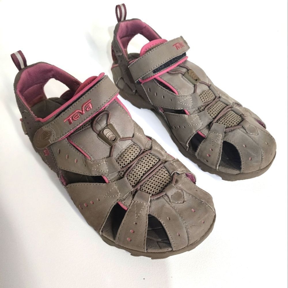 Teva Dozer Sandals Women Size 10 Hybrid Hiking Water Shoes Taupe Brown Pink